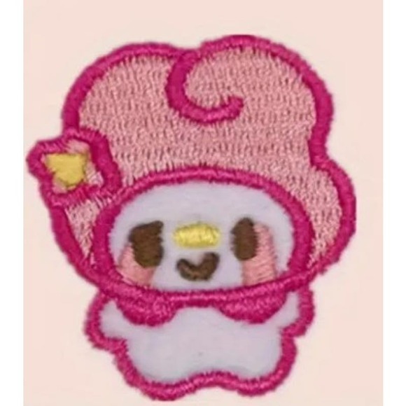 Sanrio My Melody Pink Fuzzy Kawaii Self-Adhesive Embroidered Patch - Picture 1 of 1